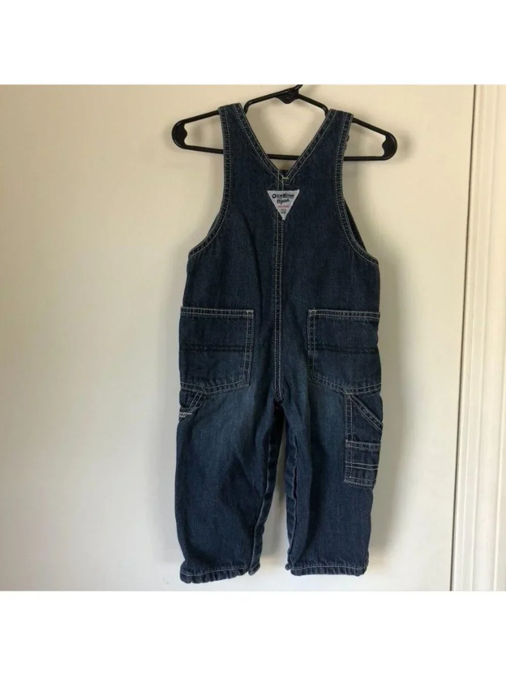 OshKosh B'gosh Butterfly Denim Overalls 12 Months
